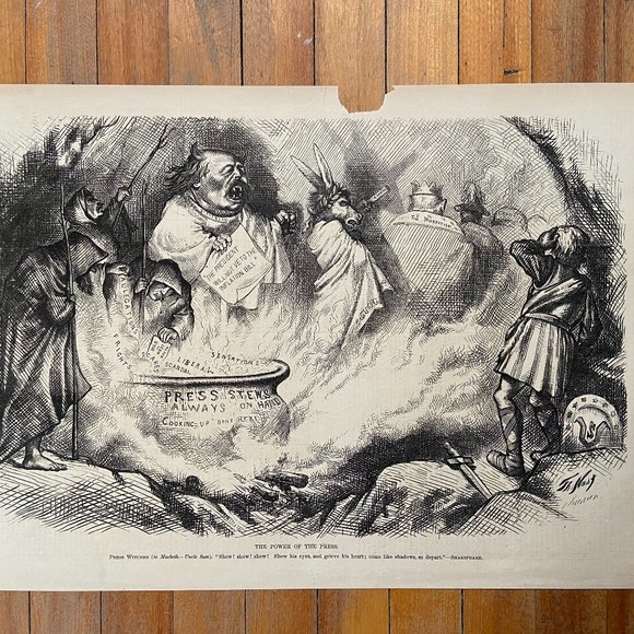 Thomas Nast, Harpers Weekly, Wood Engraving - Picture 1 of 5